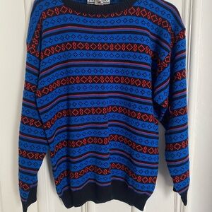 Knit Patterned Grandpa Sweater